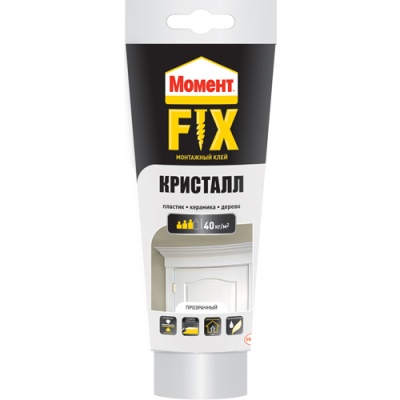 Клей МОМЕНТ монтаж fix Кристалл 185г (352534)